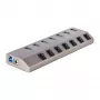 StarTech.com 7 prievadų USB-C šakotuvas su atskirais įjungimo/išjungimo mygtukais, USB 3.0 5Gbps, su maitinimo bloku, USB-C į USB-A, BC 1.2