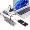 StarTech.com 7 prievadų USB-C šakotuvas su atskirais įjungimo/išjungimo mygtukais, USB 3.0 5Gbps, su maitinimo bloku, USB-C į USB-A, BC 1.2