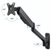 Techly ICA-LCD G112E pasukamas sieninis ekrano laikiklis su dujiniu amortizatoriumi, 1 ekranui 17-32 colių (43-81,3 cm), 9 kg