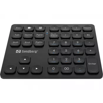 Sandberg Wireless Numeric Keypad Pro belaidė skaitmeninė klaviatūra, 36 klavišai, membrana