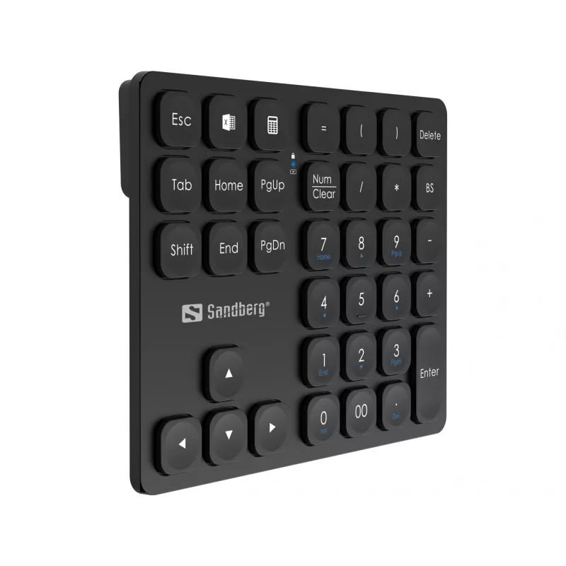 Sandberg Wireless Numeric Keypad Pro belaidė skaitmeninė klaviatūra, 36 klavišai, membrana