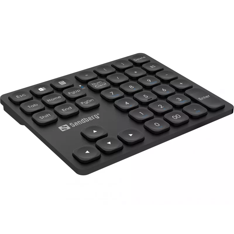 Sandberg Wireless Numeric Keypad Pro belaidė skaitmeninė klaviatūra, 36 klavišai, membrana