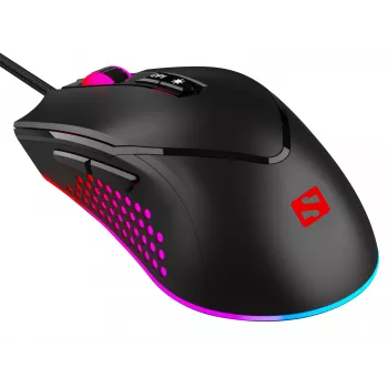 Sandberg Azazinator Mouse 6400, dešinei rankai, USB Type-A, 6400 DPI, juoda