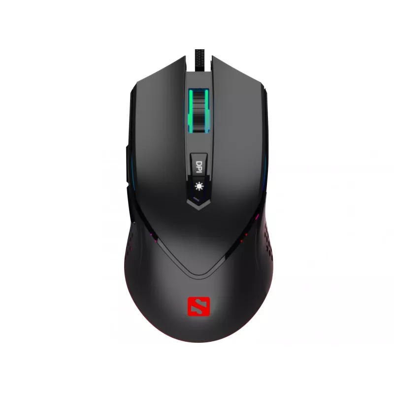 Sandberg Azazinator Mouse 6400, dešinei rankai, USB Type-A, 6400 DPI, juoda