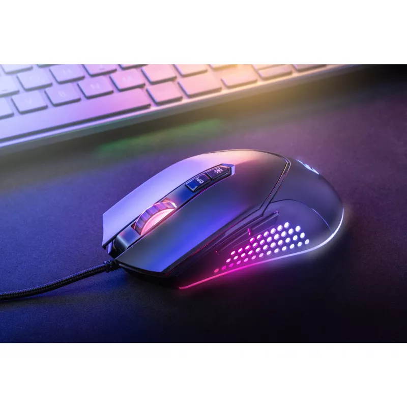 Sandberg Azazinator Mouse 6400, dešinei rankai, USB Type-A, 6400 DPI, juoda