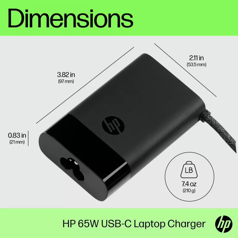 HP USB-C 65W nešiojamojo kompiuterio įkroviklis