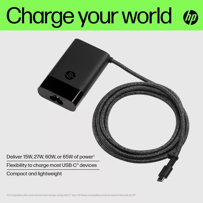 HP USB-C 65W nešiojamojo kompiuterio įkroviklis