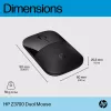HP Z3700 Dual Black pelė, ambidekstrinė, RF belaidė, 1600 DPI, juoda