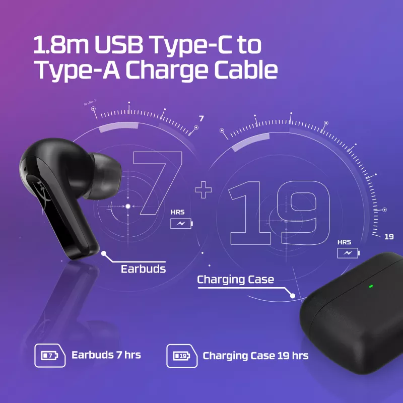 Belaidės ausinės HyperX Cloud MIX Buds 2 (Juodos)