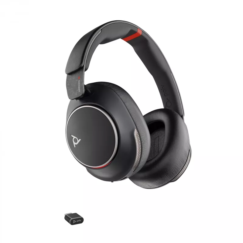HP Poly Voyager Surround 85 UC USB-C ausinių rinkinys su įkrovimo stovu