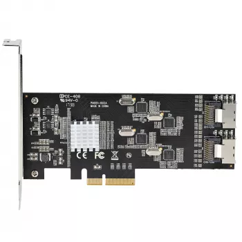 StarTech.com 8 prievadų SATA PCIe kortelė – PCI Express 6Gbps SATA plėtinio adapteris su 4 valdikliais – SATA PCIe valdiklio kortelė – PCI-e x4 Gen 2 į SATA III – SATA HDD/SSD