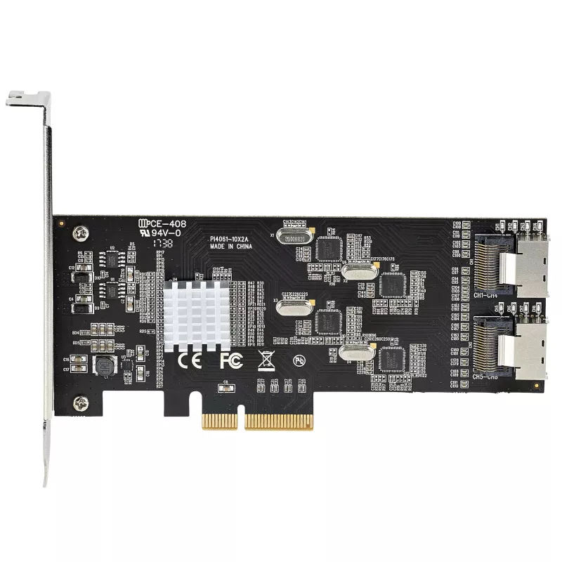 StarTech.com 8 prievadų SATA PCIe kortelė – PCI Express 6Gbps SATA plėtinio adapteris su 4 valdikliais – SATA PCIe valdiklio kortelė – PCI-e x4 Gen 2 į SATA III – SATA HDD/SSD