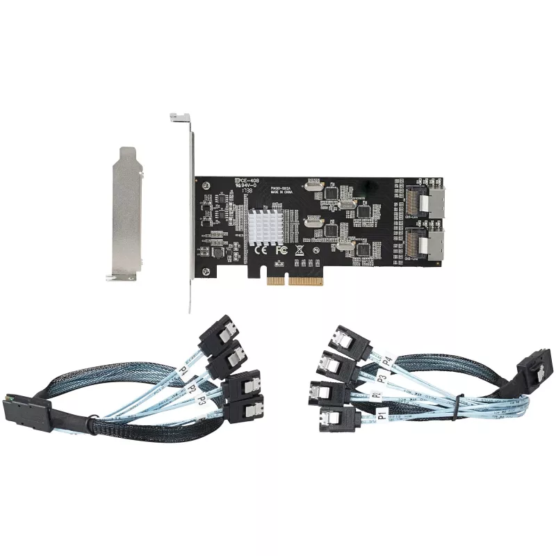 StarTech.com 8 prievadų SATA PCIe kortelė – PCI Express 6Gbps SATA plėtinio adapteris su 4 valdikliais – SATA PCIe valdiklio kortelė – PCI-e x4 Gen 2 į SATA III – SATA HDD/SSD