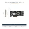 StarTech.com 8 prievadų SATA PCIe kortelė – PCI Express 6Gbps SATA plėtinio adapteris su 4 valdikliais – SATA PCIe valdiklio kortelė – PCI-e x4 Gen 2 į SATA III – SATA HDD/SSD