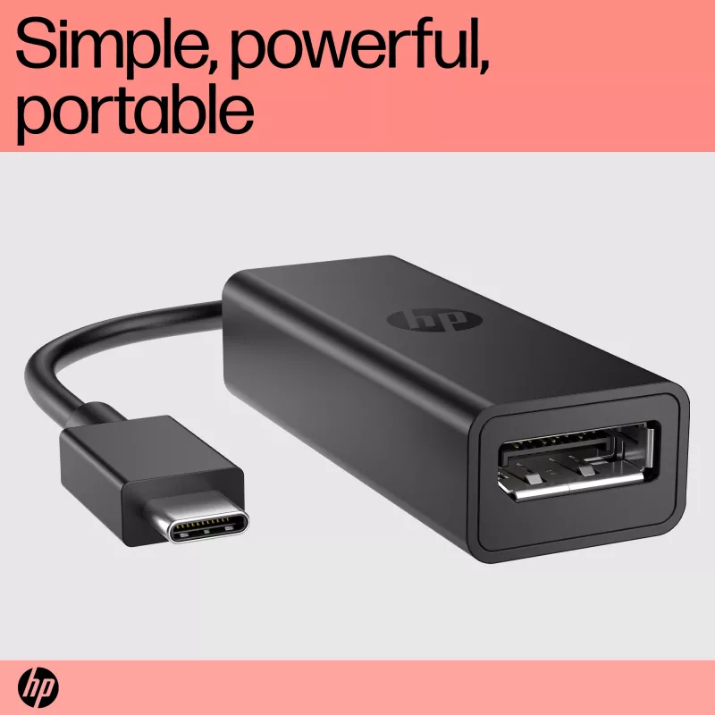 HP USB-C į DisplayPort adapteris G2, 0,12 m, DisplayPort, USB Type-C, Moteriškas, Vyriškas, 7680 x 4320 pikselių