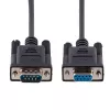 StarTech.com 3 m RS232 Serial Null Modem kabelis, kryžminis kabelis su aliuminio-mylaro ekranavimu, DB9 COM prievadas, moteriškas į vyrišką, juodas
