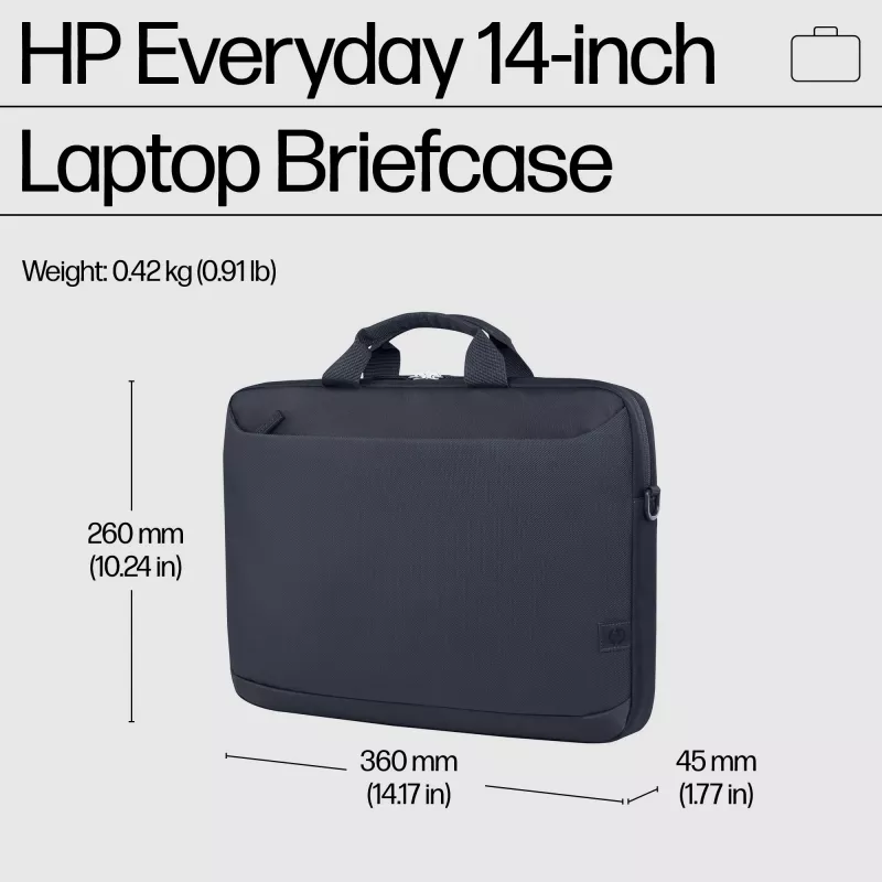 HP Kasdieninis 14 colių nešiojamojo kompiuterio portfelis, 35,8 cm (14,1 colio), petnešėlė, 420 g