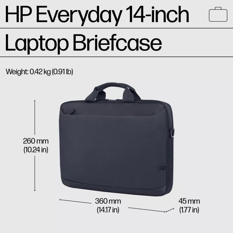 HP Kasdieninis 14 colių nešiojamojo kompiuterio portfelis, 35,8 cm (14,1 colio), petnešėlė, 420 g