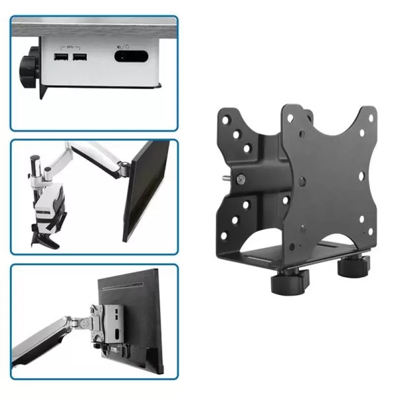 StarTech.com Thin Client Mount – VESA tvirtinimo laikiklis monitoriui, po stalu, 5 kg, 75×75/100×100 mm, juodas