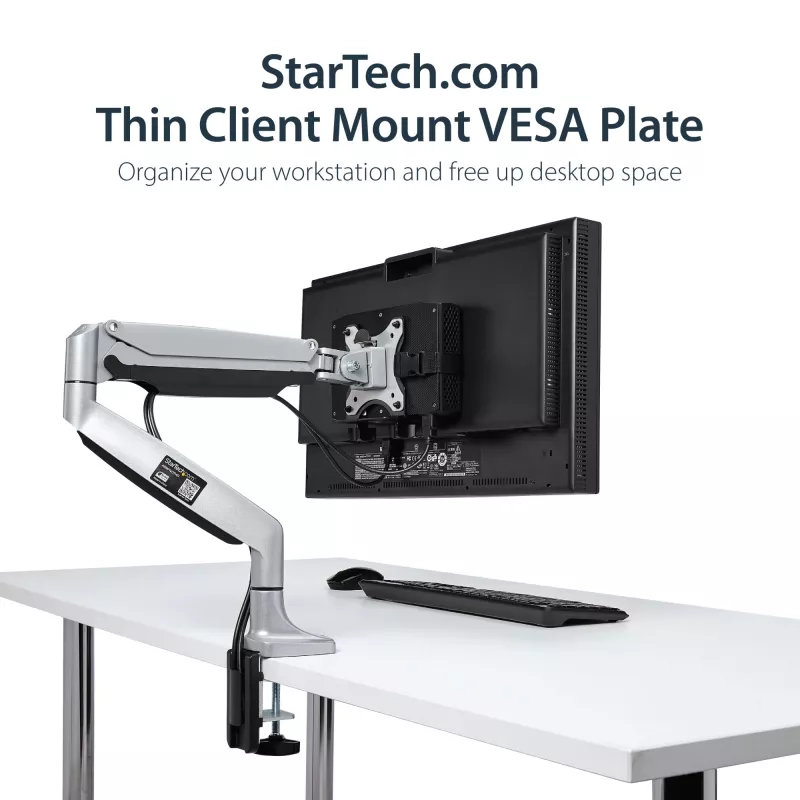 StarTech.com Thin Client Mount – VESA tvirtinimo laikiklis monitoriui, po stalu, 5 kg, 75×75/100×100 mm, juodas