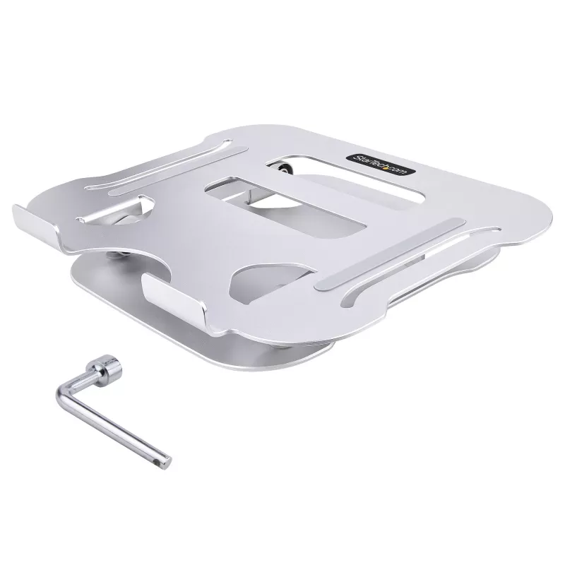 StarTech.com Laptop Stovas Ant Stalo, Ergonomiškas Reguliuojamo Aukščio, Aliuminis, Nešiojamas, Išlaiko Iki 10 kg, Sulankstomas Laikiklis