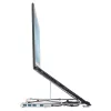 Targus AWU100205GL stovas nešiojamam kompiuteriui su 4 USB prievadų šakotuvu, 25,4–39,6 cm (10–15,6 colio), sidabro spalvos