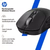 HP 700 belaidė įkraunama pelė, ambidekstrinė, RF belaidis + Bluetooth, 6000 DPI, juoda