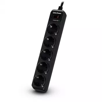 CyberPower B0520SC0-DE apsauginis filtras nuo viršįtampių, juodas, 5 kištukiniai lizdai, 200-250 V, 1.8 m
