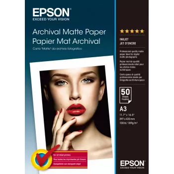 Epson Archival Matte Popierius, DIN A3, 189g/m², 50 lapų
