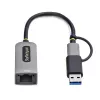 StarTech.com USB-C į Ethernet adapteris su USB-A jungtimi, 10/100/1000Mbps, USB 3.0 į Gigabit Ethernet tinklo adapteris, 15 cm laidu, USB GbE adapteris