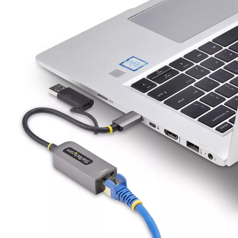 StarTech.com USB-C į Ethernet adapteris su USB-A jungtimi, 10/100/1000Mbps, USB 3.0 į Gigabit Ethernet tinklo adapteris, 15 cm laidu, USB GbE adapteris