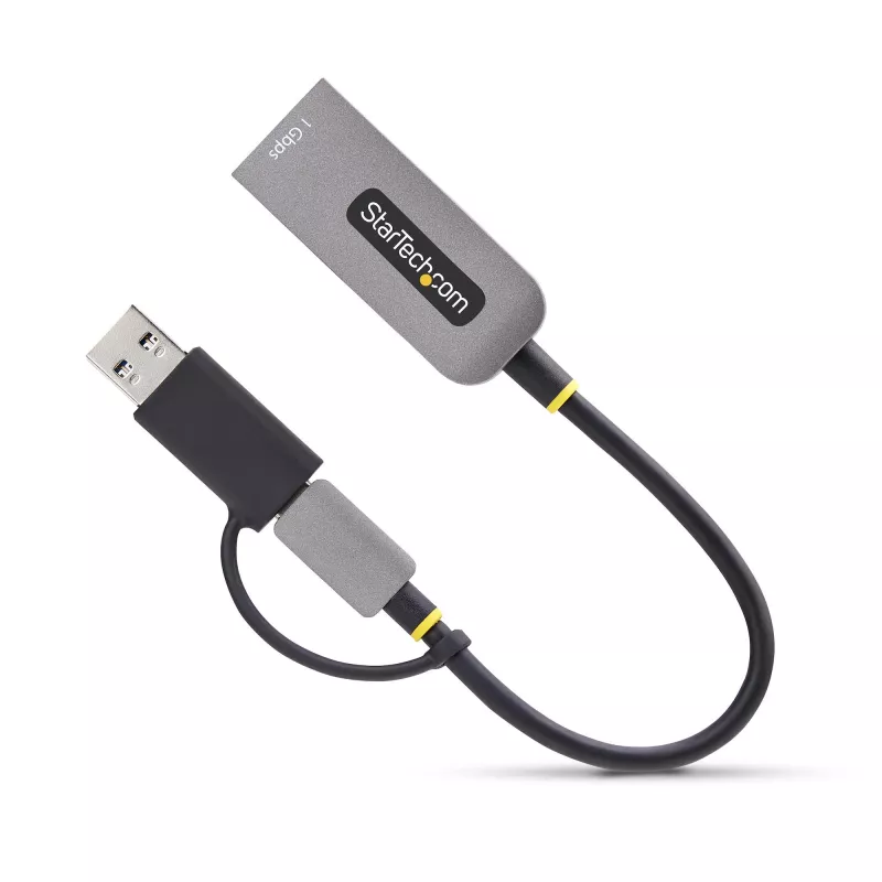 StarTech.com USB-C į Ethernet adapteris su USB-A jungtimi, 10/100/1000Mbps, USB 3.0 į Gigabit Ethernet tinklo adapteris, 15 cm laidu, USB GbE adapteris