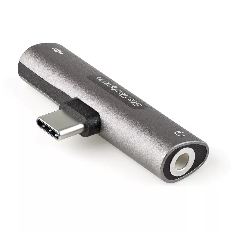 StarTech.com CDP235APDM USB-C garso ir krovimo adapteris su 3,5 mm TRRS ausinių lizdu ir 60 W USB-C Power Delivery, skirtas telefonui/planšetei/nešiojamajam kompiuteriui