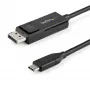StarTech.com 6,6 pėdų (2 m) USB-C į DisplayPort 1.2 laidas 4K 60Hz – dvikryptis DP į USB-C arba USB-C į DP atvirkštinis vaizdo adapterio laidas – HBR2/HDR – USB Type C / Thunderbolt monitoriaus laidas