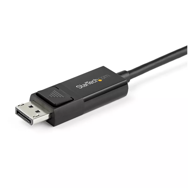 StarTech.com 6,6 pėdų (2 m) USB-C į DisplayPort 1.2 laidas 4K 60Hz – dvikryptis DP į USB-C arba USB-C į DP atvirkštinis vaizdo adapterio laidas – HBR2/HDR – USB Type C / Thunderbolt monitoriaus laidas