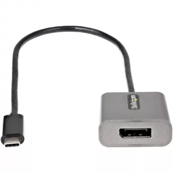 StarTech.com USB-C į DisplayPort adapteris – 8K/4K 60Hz USB-C į DisplayPort 1.4 adapteris – USB Type-C į DP monitoriaus vaizdo keitiklis – veikia su Thunderbolt 3 – su 12 colių ilgu pritvirtintu kabeliu