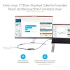 StarTech.com USB-C į DisplayPort adapteris – 8K/4K 60Hz USB-C į DisplayPort 1.4 adapteris – USB Type-C į DP monitoriaus vaizdo keitiklis – veikia su Thunderbolt 3 – su 12 colių ilgu pritvirtintu kabeliu