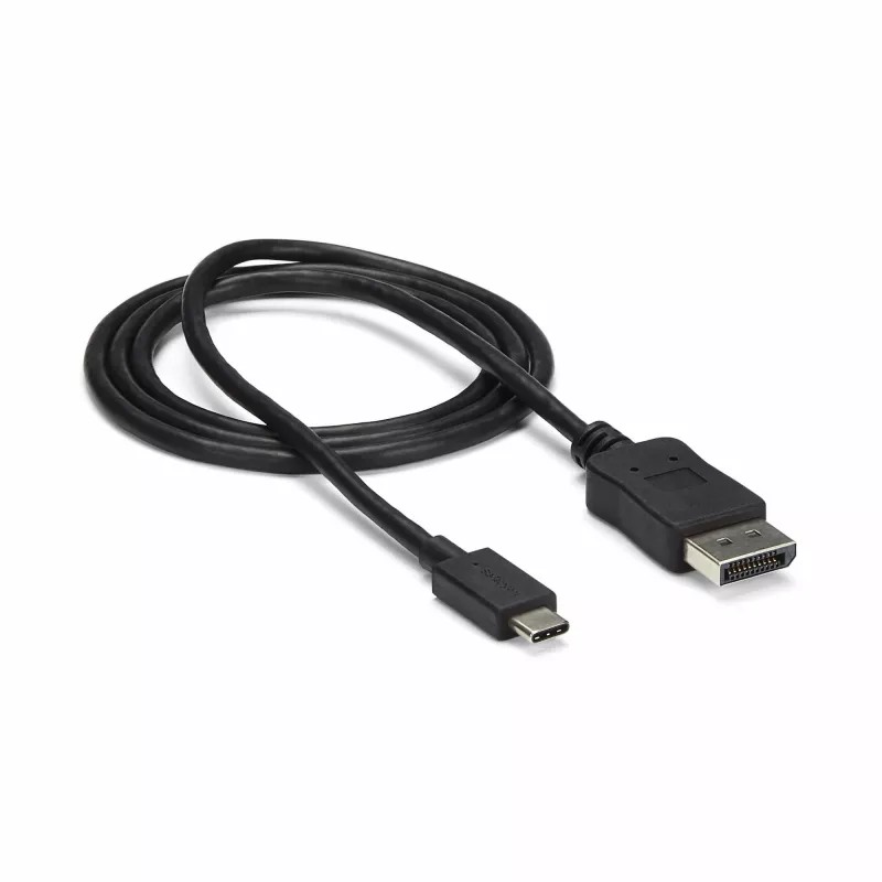 StarTech.com 1 m USB-C į DisplayPort 1.2 laidas 4K 60Hz - USB-C į DisplayPort adapterio laidas - HBR2 - USB Type-C DP Alt Mode į DP monitoriaus vaizdo laidas - veikia su Thunderbolt 3 - juodas