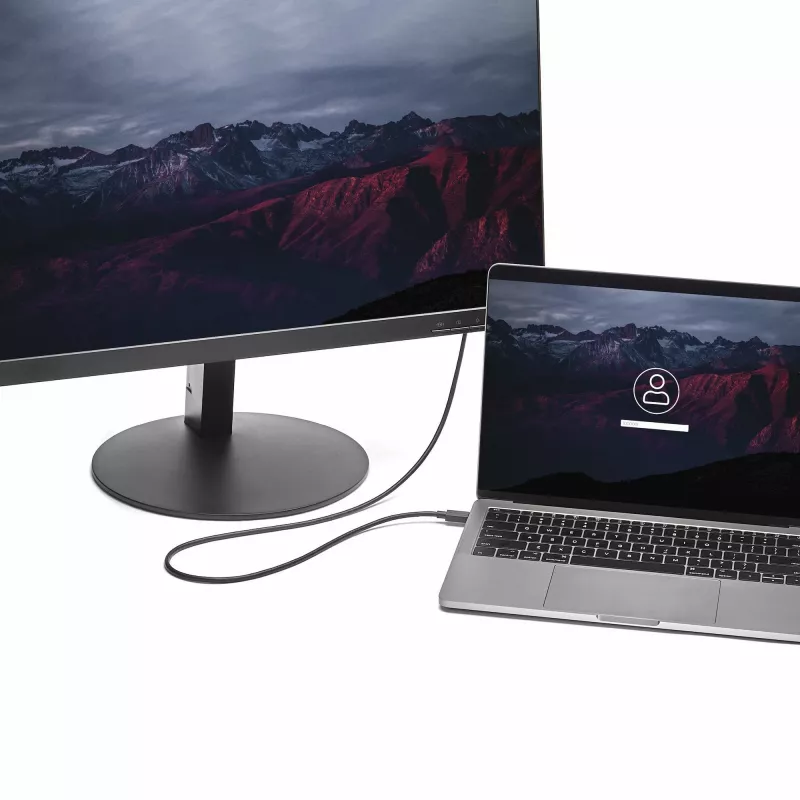 StarTech.com 1 m USB-C į DisplayPort 1.2 laidas 4K 60Hz - USB-C į DisplayPort adapterio laidas - HBR2 - USB Type-C DP Alt Mode į DP monitoriaus vaizdo laidas - veikia su Thunderbolt 3 - juodas