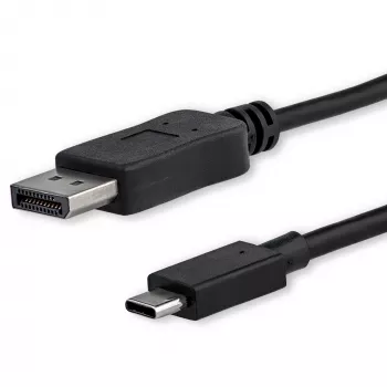 StarTech.com USB-C į DisplayPort 1.2 laidas 1,8 m 4K 60Hz – USB-C į DisplayPort adapterio laidas HBR2 – USB Type-C DP Alt Mode prie DP monitoriaus vaizdo laidas – suderinamas su Thunderbolt 3 – juoda