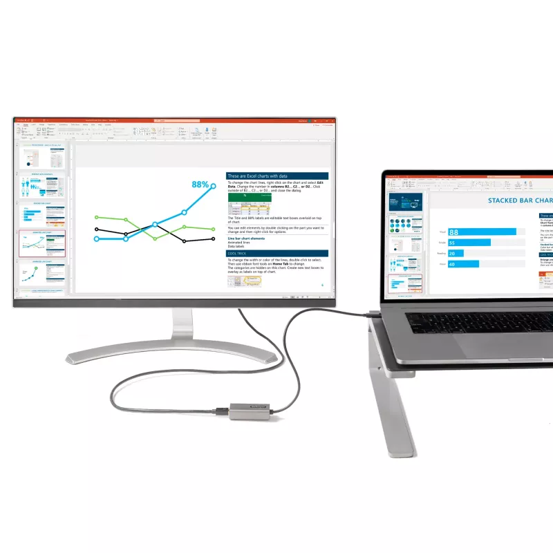 StarTech.com USB-C į Mini DisplayPort adapteris - 4K 60Hz USB-C į mDP adapteris - USB Type-C į Mini DP monitorių - vaizdo keitiklis - veikia su Thunderbolt 3 - 12 colių ilgio laidas - atnaujinta CDP2MDP versija