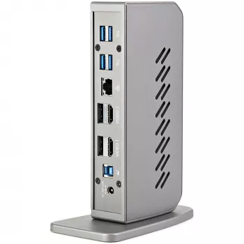StarTech.com universali USB-C / USB-A dokų stotelė su dviem 4K 60Hz HDMI/DisplayPort, 6x USB-A, GbE, USB 3.1 Gen 1, skirta Windows/Mac