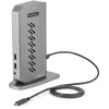 StarTech.com universali USB-C / USB-A dokų stotelė su dviem 4K 60Hz HDMI/DisplayPort, 6x USB-A, GbE, USB 3.1 Gen 1, skirta Windows/Mac
