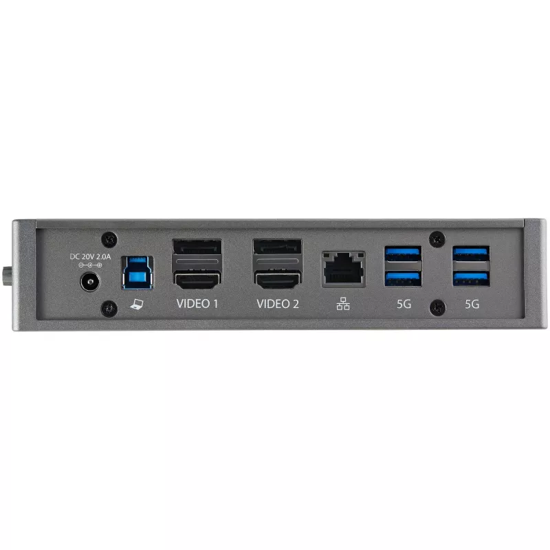 StarTech.com universali USB-C / USB-A dokų stotelė su dviem 4K 60Hz HDMI/DisplayPort, 6x USB-A, GbE, USB 3.1 Gen 1, skirta Windows/Mac