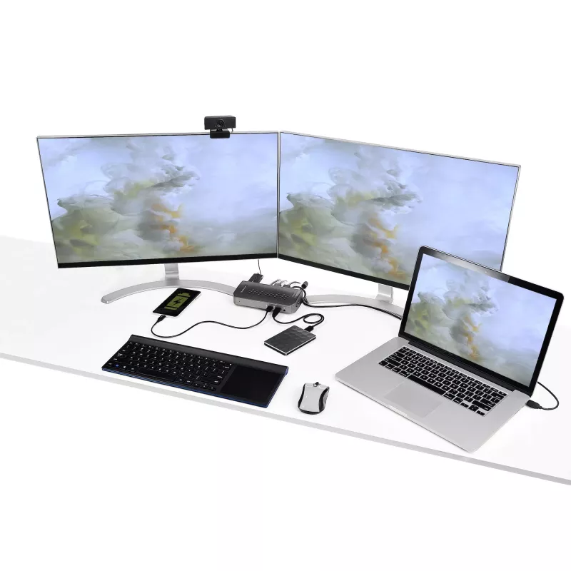 StarTech.com universali USB-C / USB-A dokų stotelė su dviem 4K 60Hz HDMI/DisplayPort, 6x USB-A, GbE, USB 3.1 Gen 1, skirta Windows/Mac