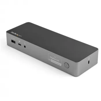 StarTech.com Universal Laptop Dock – USB-C ir USB-A dokas, dvigubas 4K DP ir HDMI, 100W PD, Mac / Windows / Chrome OS, 4x USB 5Gbps šakotuvas, GbE