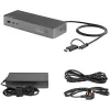 StarTech.com Universal Laptop Dock – USB-C ir USB-A dokas, dvigubas 4K DP ir HDMI, 100W PD, Mac / Windows / Chrome OS, 4x USB 5Gbps šakotuvas, GbE