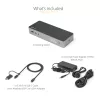 StarTech.com Universal Laptop Dock – USB-C ir USB-A dokas, dvigubas 4K DP ir HDMI, 100W PD, Mac / Windows / Chrome OS, 4x USB 5Gbps šakotuvas, GbE