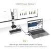 StarTech.com Universal Laptop Dock – USB-C ir USB-A dokas, dvigubas 4K DP ir HDMI, 100W PD, Mac / Windows / Chrome OS, 4x USB 5Gbps šakotuvas, GbE