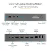 StarTech.com Universal Laptop Dock – USB-C ir USB-A dokas, dvigubas 4K DP ir HDMI, 100W PD, Mac / Windows / Chrome OS, 4x USB 5Gbps šakotuvas, GbE